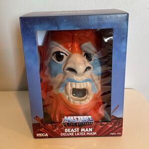 NECA Masters of the Universe MOTU Beast Man Deluxe Latex Mask NEW